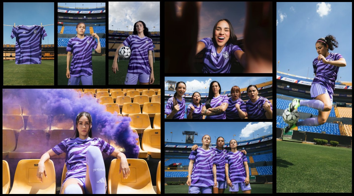 Tigres Femenil — purple kit collage
